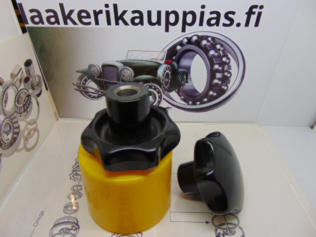 62MM PALLO-NUPPI , 7-SAKARAINEN, 12MM REIKÄ(ei kierretä) , POLYAMID , MUSTA MUOVI, EU7137